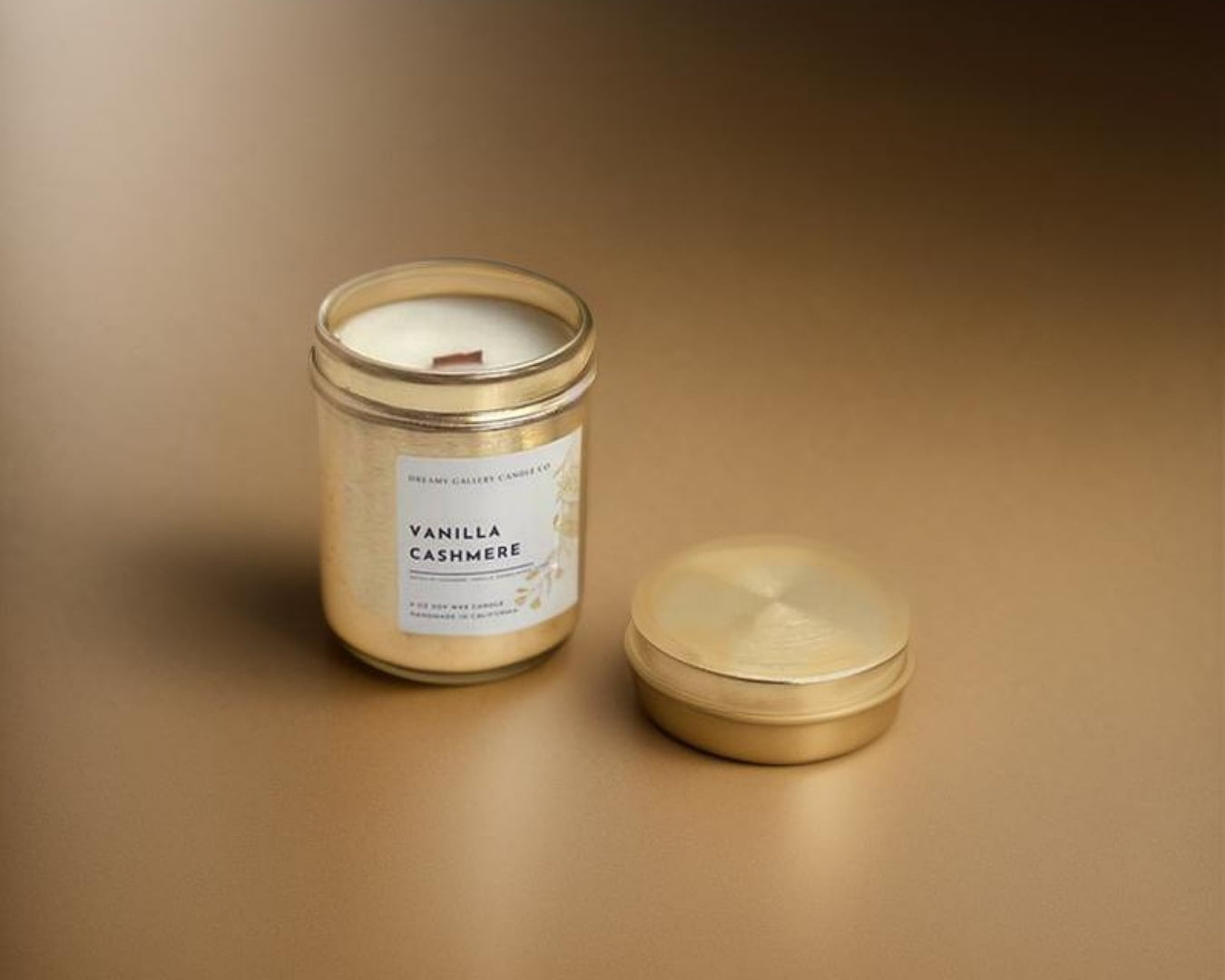 N K S Desiggns Dream Candles 9 oz Vanilla Cashmere Scented Tin Jar 2 Candles with 60 Hrs Burn Time