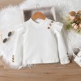 thumbnail image 3 of Gibobby Conjunto 2 uds. niño Camiseta de manga larga para niños pequeños y Niñass, Tops, faldas a cuadros con botones, pantalones cortos, conjunto de ropa de p(Blanco, 2-3 Años), 3 of 5