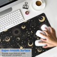 thumbnail image 4 of Long Mouse Pads for Desk,Black Gold Sun Moon Pattern Desk Mats on Top Of Desks, Desk Mouse Pad Extra Large with 3mm Non-Slip Base and Stitched Edge for Gaming,Office,Work,Home 31.5"x11.8", 4 of 6