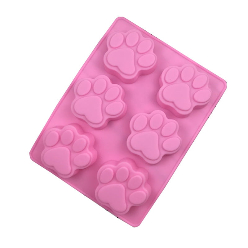 Silicon Dog Cat Paw Print Cake Fondant Jelly Chocolate Baking Mould