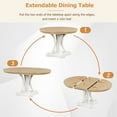 thumbnail image 4 of 5 Pieces 42~58" Extendable Round Dining Table Set with 16" Removable Leaf for 4, Dining Table 4 Dining Chairs with Armrests, Retro Wood Table Set for Dining Room, 4 of 11