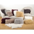 thumbnail image 2 of Fennco Styles Genuine Mongolian Lamb Fur Down Filled Decorative Throw Pillow, Many Colors (16-inch Square , Oyster), 2 of 3