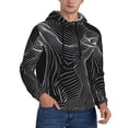 thumbnail image 2 of Sikiie Geometric Lines Dog Art Men's Hoodie, Essentials Hoodie, Sweatshirt, Pullover Hooded Sweatshirt for Men-X-Large, 2 of 7