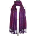 thumbnail image 2 of Paisley Jacquard Scarf Womens Fashion Shawl Long Soft Accent Wrap, Purple/Multi, 2 of 4