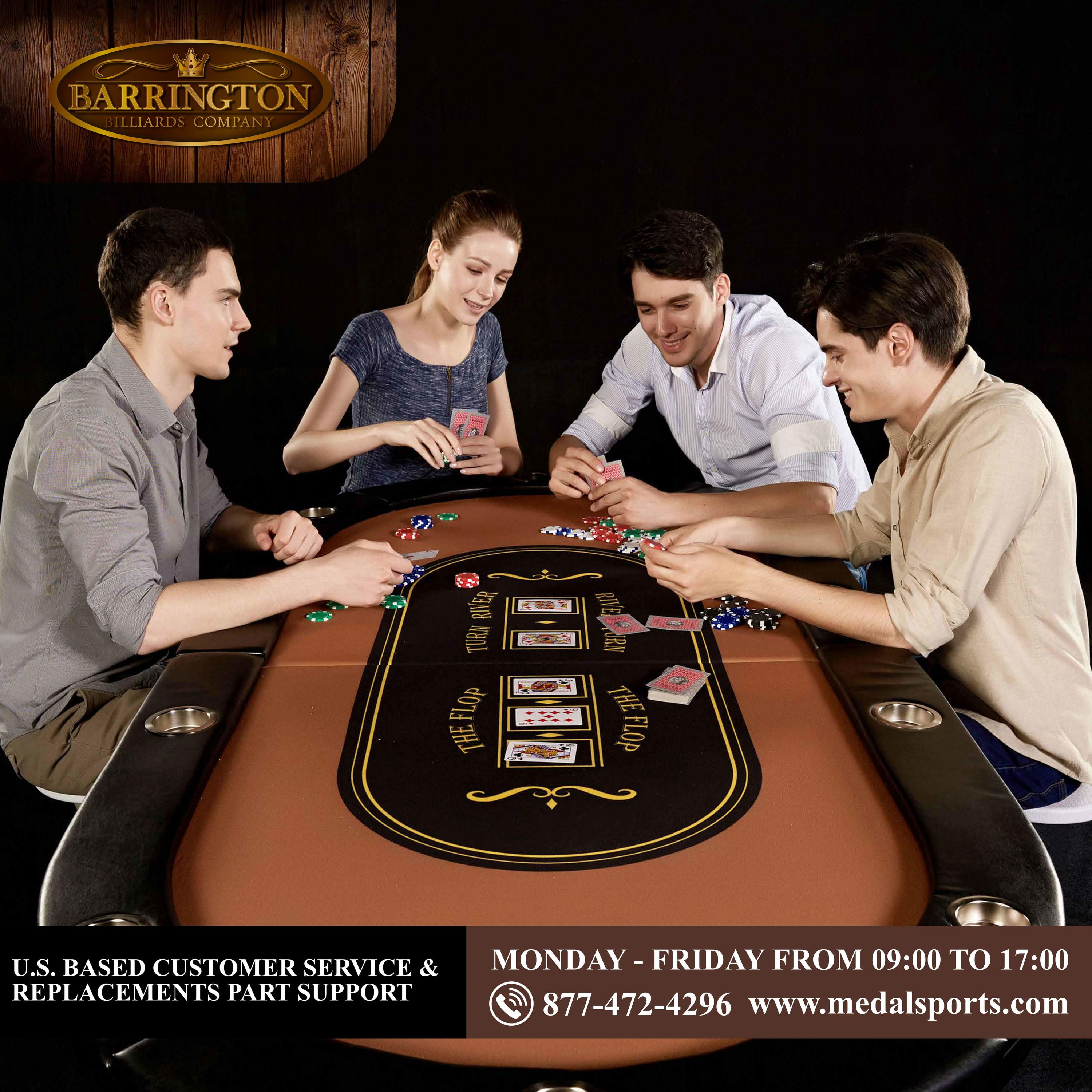 Barrington 10-Player Poker Table, No Assembly Required