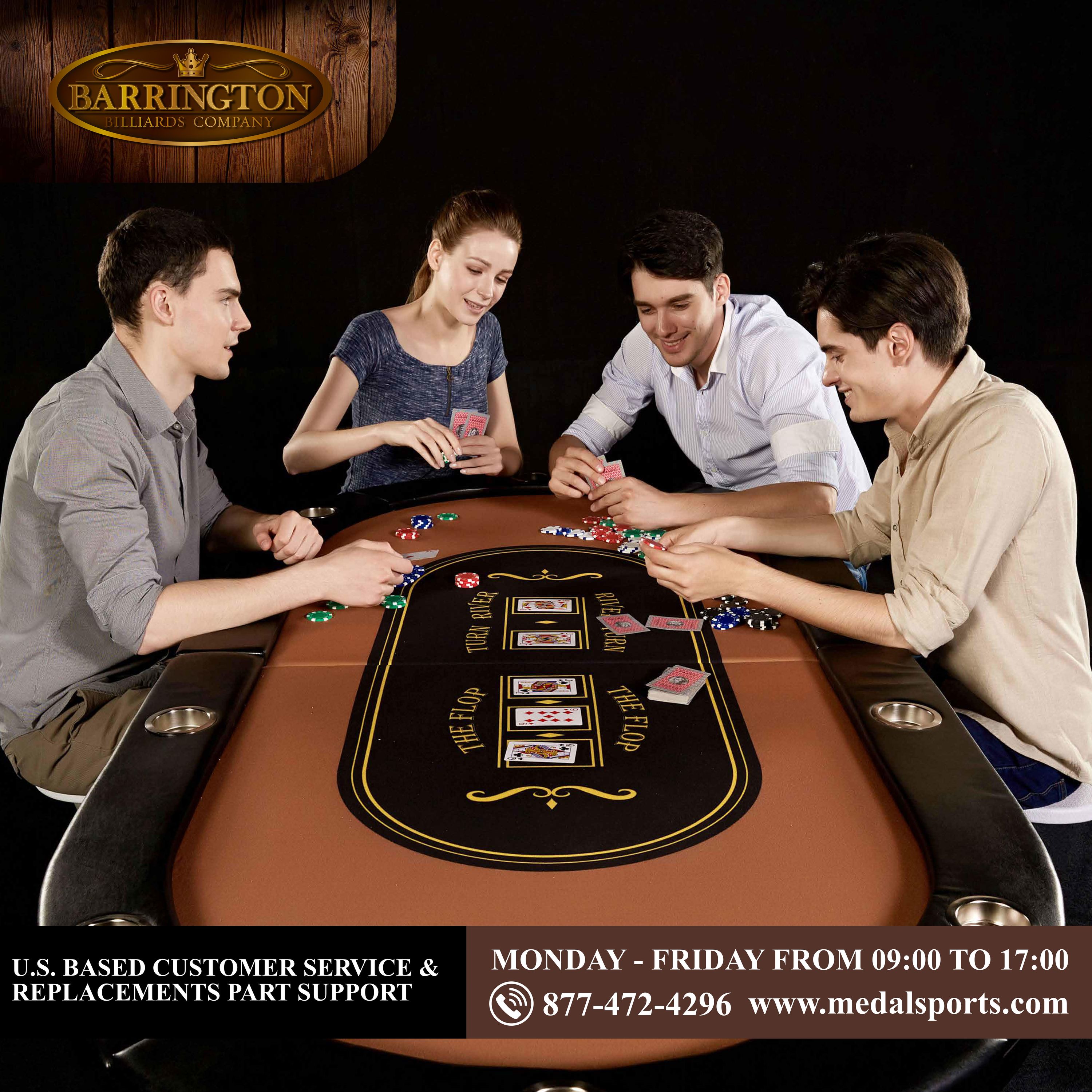 Barrington 10-Player Poker Table, No Assembly Required - image 4 of 9
