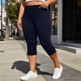 thumbnail image 7 of Maean Women's Capris Leggings Workout Athletic Elastic Waist Yoga Pant Casual Solid Color Pants, 7 of 7