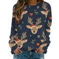 thumbnail image 2 of Pntutb Mujer Invierno Sexy Cuello Redondo Manga Larga tops Navidad Impreso Regular Sudaderas Sudadera Blusa Pntutb Pntutb-647, 2 of 5