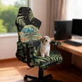 thumbnail image 3 of SCRAWLGOD Dragonfly Leaf Stars Moon Print Black Set of 4 Gaming Chair Covers Slipcovers with Armrest Covers Computer Chair Cover Soft Stretch Gamer Chair Cover Cat Scratch Proof, 3 of 7
