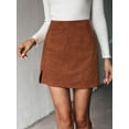 thumbnail image 4 of Cupshe Women's A-Line Mini Dress Faux Suede Mini Skirt High Waist Bodycon Dresses,M, 4 of 4