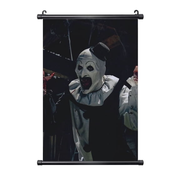 Wall Hanging Poster Terrifier Canvas Artwork With Black Frame Scroll Painting 16"x24"