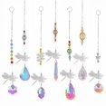 thumbnail image 1 of Juego de 7 piezas de colgante de bola de cristal con forma de libélula de FBA, colgante para ventana, creador de arcoíris, atrapasol, 1 of 1