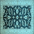 thumbnail image 1 of Ahgly Company Indoor Square Oriental Light Blue Traditional Area Rugs, 4' Square, 1 of 4