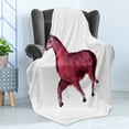 thumbnail image 4 of Llama Soft Flannel Fleece Blanket, Pink Toned Llama Design with Glasses and Daisy Romantic Jungle Wildlife Illustration, Cozy Plush for Indoor and Outdoor Use, 70" x 90", Maroon Pink, by Ambesonne, 4 of 5