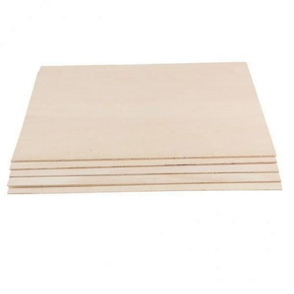 guohui 4x10 Pieces DIY Model Wood Sheet Wooden Plate Crafts Model 50x100x1.5mm 4 Pcs