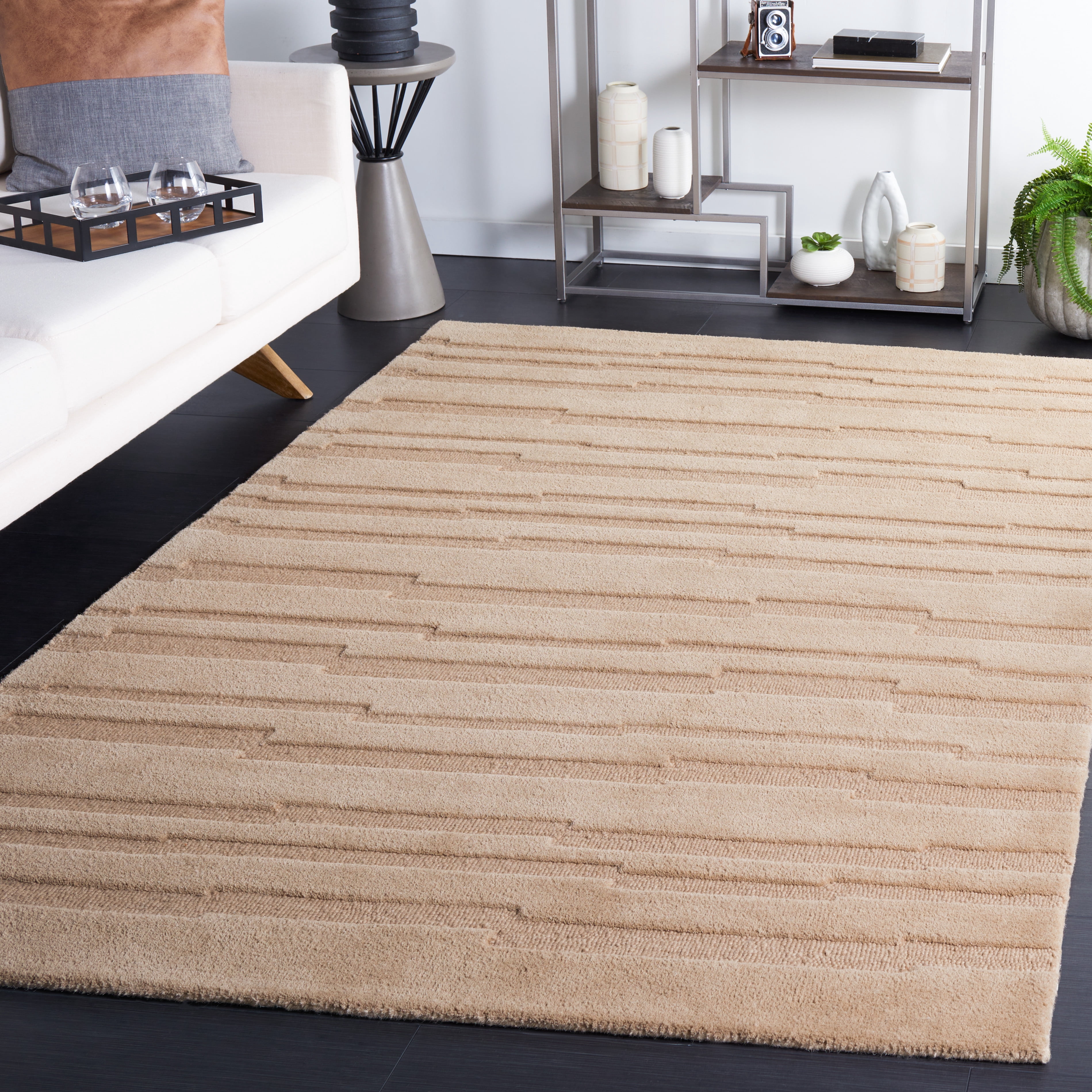 SAFAVIEH Chatham Emory Solid Area Rug, Taupe, 4' x 6'