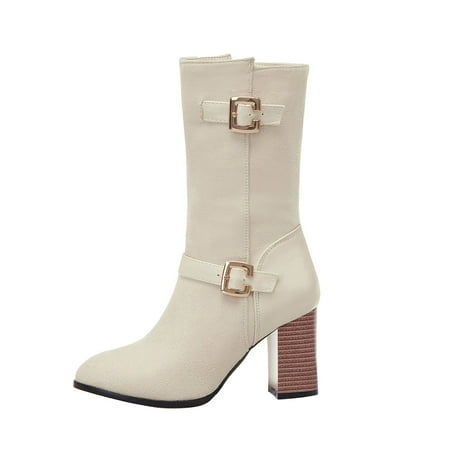 

Valentine s Day Deals!2022 Juebong High Heeled Thick Heeled Women s Boots Fashion Glamour Women s Boots