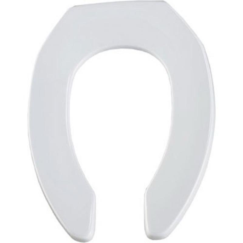 Bemis 1955CT 000 Commercial Plastic Open Front Toilet Seat with STA