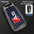thumbnail image 5 of Zinc Alloy Leather Car Key Cover  For Audi A5 Car Remote Key Cover Case Fashion Case Key Shell D style 3 buttons, 5 of 5