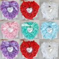 thumbnail image 4 of Romantic Rose Wedding Favors Heart Shape Rhinestone Gift Ring Box Pillow Cushion, 4 of 5