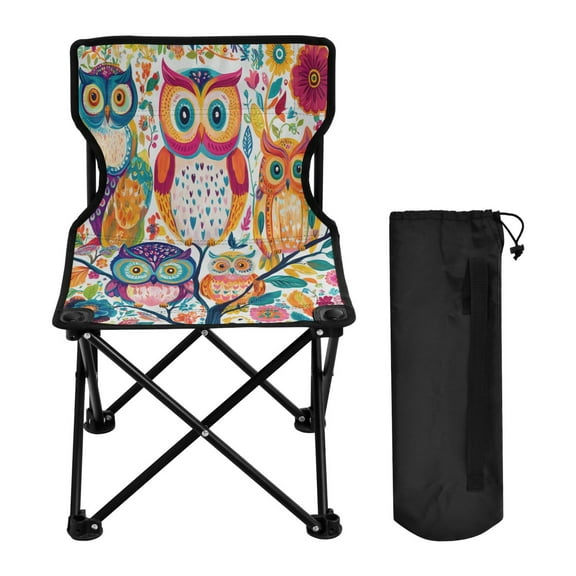 YAZAOO Camping Chairs Modern Colorful Guardians Of The Forest Pattern Folding chair