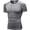 Grey, variant on Men's Compression Shirts Short Sleeve, Workout Gym T Shirt Running Tops Cool Dry Fit Sports Base Layer, Athletic Undershirt for Fitness Training & Muscle Support Blackish Green L