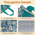 thumbnail image 4 of Pioneer Flower Floral Print Pattern Insulated Lunch Bag for Women & Adults,Large Portable Soft Cooler Lunch Bag,Thermal Food Storage Tote with Pearl Cotton,8.66L,8.75x5.75x9.5 Inch, 4 of 6