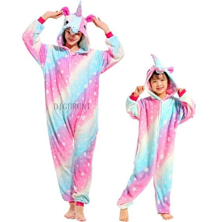 

CoCopeanut Unisex Adult Unicorn Animal Pajamas Anime Onesie Stitch Panda Bear Cat Flannel Cartoon Cute Warm Soft Cosplay Sleepwear Homewear