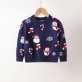 thumbnail image 2 of Little Boys Girls Kids Christmas Sweater Xmas Holiday Party Crewneck Knit Cute Pullover Tops 4 Years-5 Years, 2 of 3