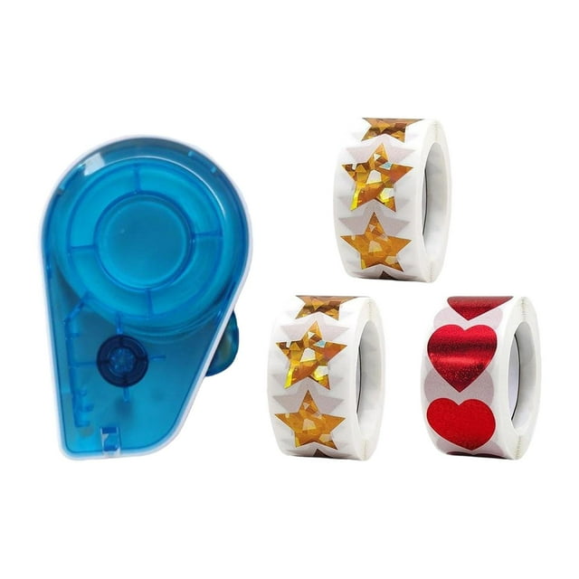 simhoa Manual Sticker Dispenser Teachers' Educational Supplies for School Classroom Blue