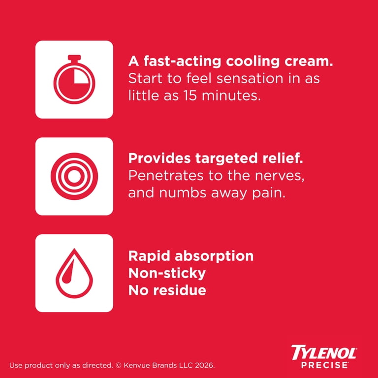 Tylenol Precise Cooling Pain Relief Cream, Lidocaine photo 4