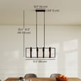 thumbnail image 3 of HOMCOM Kitchen Island Lighting with 4 Rotatable Frames Linear Pendant Light, 3 of 10