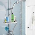 thumbnail image 5 of Shower Shelf Without Drilling Adjustable Shower Shelf For The Shower Rod Bathroom Storage With Shower Holder Shelf With 2 Small Hooks--, 5 of 5