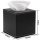 thumbnail image 5 of Soporte de caja de pañuelos de cuero PU, servilletero cuadrado, dispensador de caja de papel de bombeo, soporte de pañuelos con fondo magnético, negro JAMW Sencillez, 5 of 5