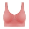 thumbnail image 3 of Gmluru Bras for Women Large Bust Seamless Comfort Wire-Free Bra 5-Pack Soft Breathable Racerback for Gentle Lift Watermelon Red S-4XL, 3 of 5
