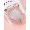 thumbnail image 3 of Spencer Winter Earmuffs for Women Fluffy Cute Ear Muffs for Kids Plush Ear Warmer Foldable Ear Cover for Outdoor Skiing Riding Daily Wear, Pink, 3 of 10