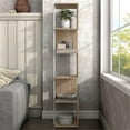 thumbnail image 6 of Furniture of America Cirion Modern Wood 5-Shelf Corner Bookcase in Natural, 6 of 11