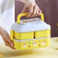 thumbnail image 4 of HESITONE Portable Lunch Box Compartment Bento Organizer with Handle and Buckles, 4 of 15