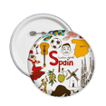 thumbnail image 1 of Spain Landscap Animals National Flag Pins Badge Button Emblem Accessory Decoration 5pcs, 1 of 2