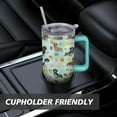 thumbnail image 7 of Stylish Dog Pattern Travel Mug - 40oz Leakproof Tumbler with Straw & Handle - Ideal Gift for Women Who Love Puppies, 7 of 7