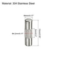 thumbnail image 2 of 4x14mm 304 Stainless Steel Dowel Pins, 5 Pack Center Knurled Flat Chamfered End Pin, 2 of 5