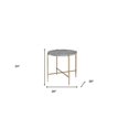 thumbnail image 5 of HomeRoots 485862 24 x 26 x 26 in. Champagne & Light Gray Manufactured Wood & Metal Round End Table, 5 of 5