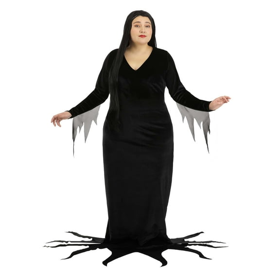 Plus Size 1960s Morticia Addams Costume for Women