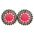 thumbnail image 1 of Mi Amore Pink Crystals Dangle-Earrings Bronze-Tone/Pink, 1 of 4