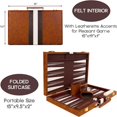 thumbnail image 4 of Set de backgammon LuckyWish Classic plegable de 15 pulgadas con funda, 4 of 7