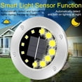 thumbnail image 3 of Paquete de 4 luces solares de tierra, 10/12 luces solares LED para jardín, luces de paisaje impermeables para exteriores, 3 of 5