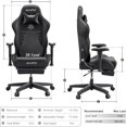 thumbnail image 3 of C3 Gaming Chair Office Chair Ergonomics Lumbar Support Racing Style PU Leather High Back Adjustable Swivel Task Chair My Lux Decor Round, 3 of 9