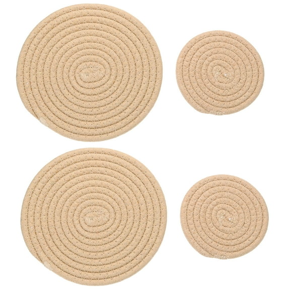 Uxcell 4 Pcs 4 Inch 7 Inch Plant Coasters Mat Pot Holders Plant Saucer Grass Yellow