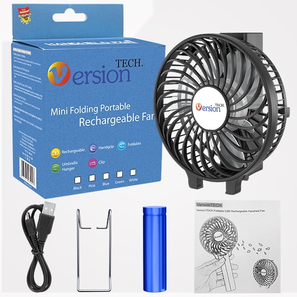 VersionTech Portable Handheld Fan, USB Rechargeable photo 8