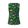 thumbnail image 6 of Goofa Dinosaurs and Tropical Leaves and Flowers Printed Womens Workout Tops for Women Sleeveless Yoga Shirts Athletic Running Tank Tops Sleeveless Gym Clothes Workout Apparel-XX-Large, 6 of 9